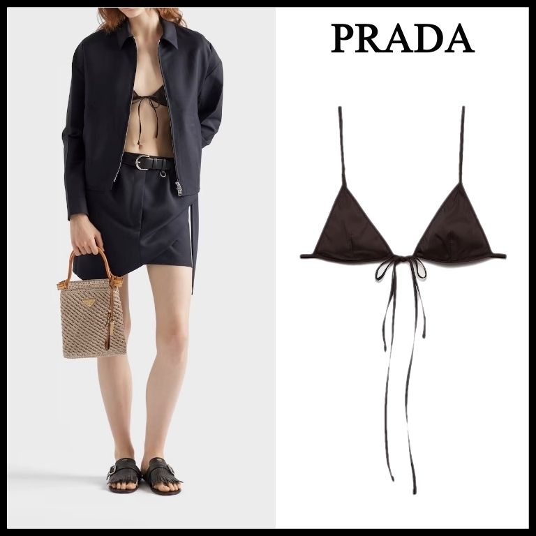 【PRADA】プラダ ポプリンストレッチ ブラ