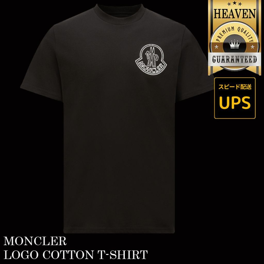 6万取引突破◆UPS速達便【MONCLER★25SS】ロゴコットンTシャツ