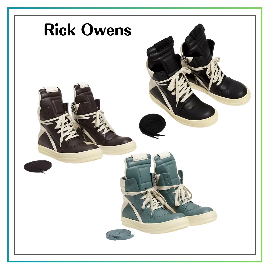 【Rick Owens 】ジオバスケット・レザー・ハイトップスニーカー
