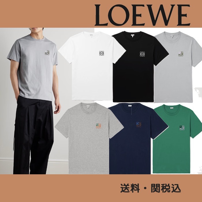 人気！【LOEWE】アナグラム刺繍 ワンポイント Tシャツ