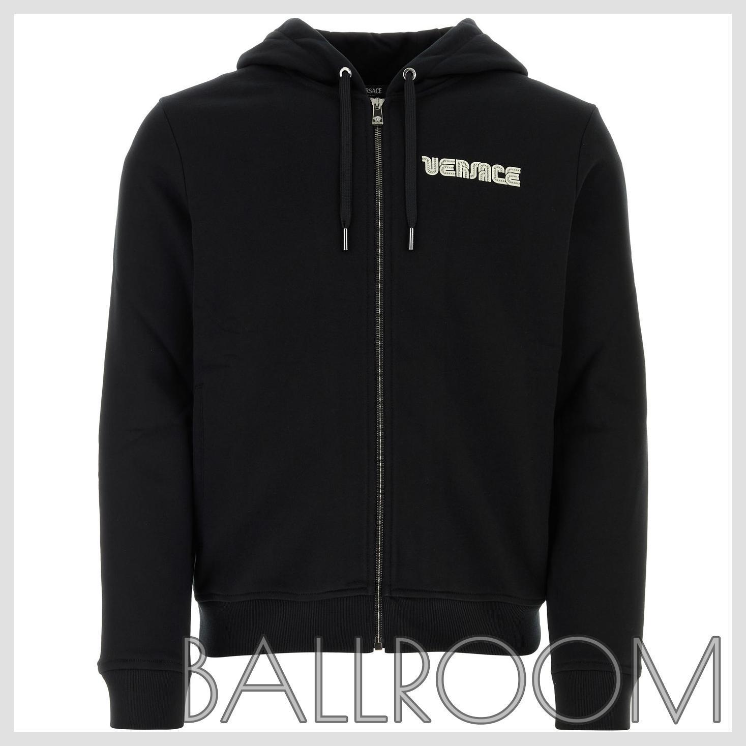 スウェット・トレーナー VERSACE BLACK COTTON SWEATSHIRT