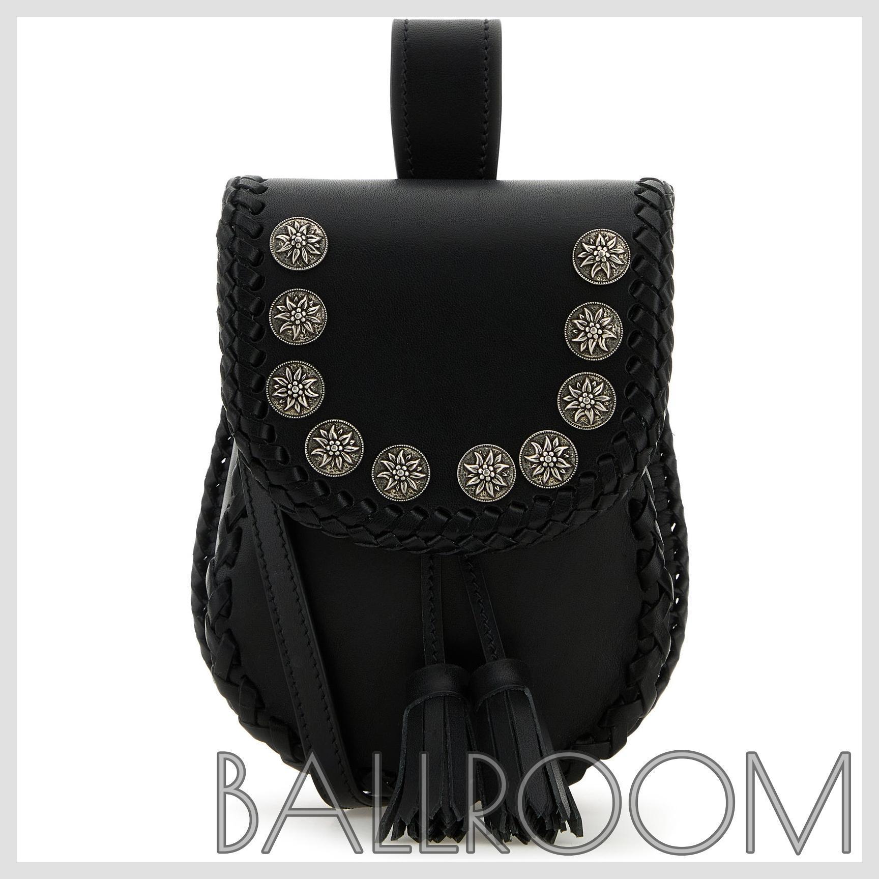 ショルダーバッグ・ポシェット PRADA BLACK LEATHER CROSSBODY BAG