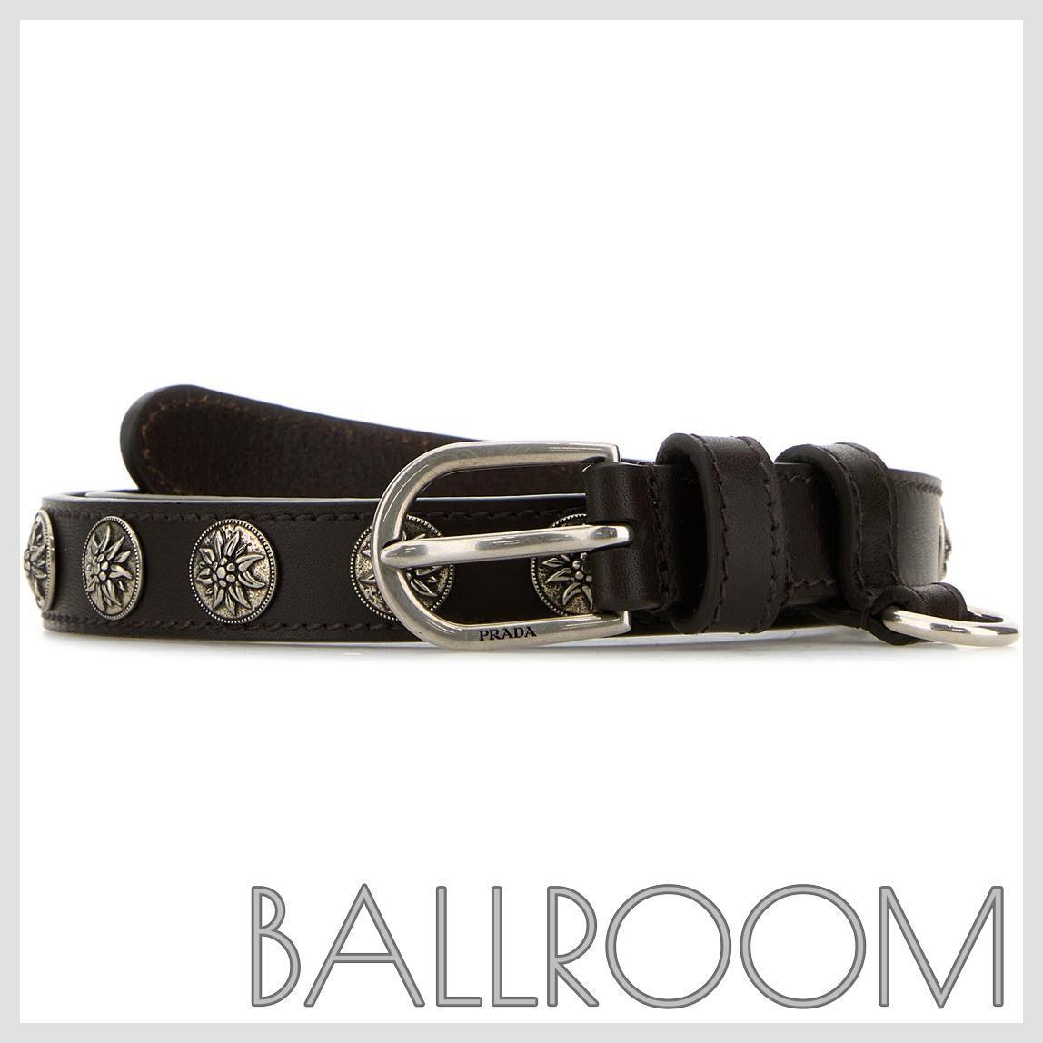 ベルト PRADA CHOCOLATE LEATHER BELT