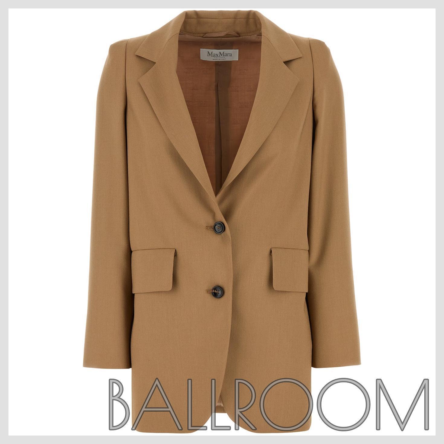 ジャケット MAX MARA CAMEL WOOL BLEND KITTEN BLAZER