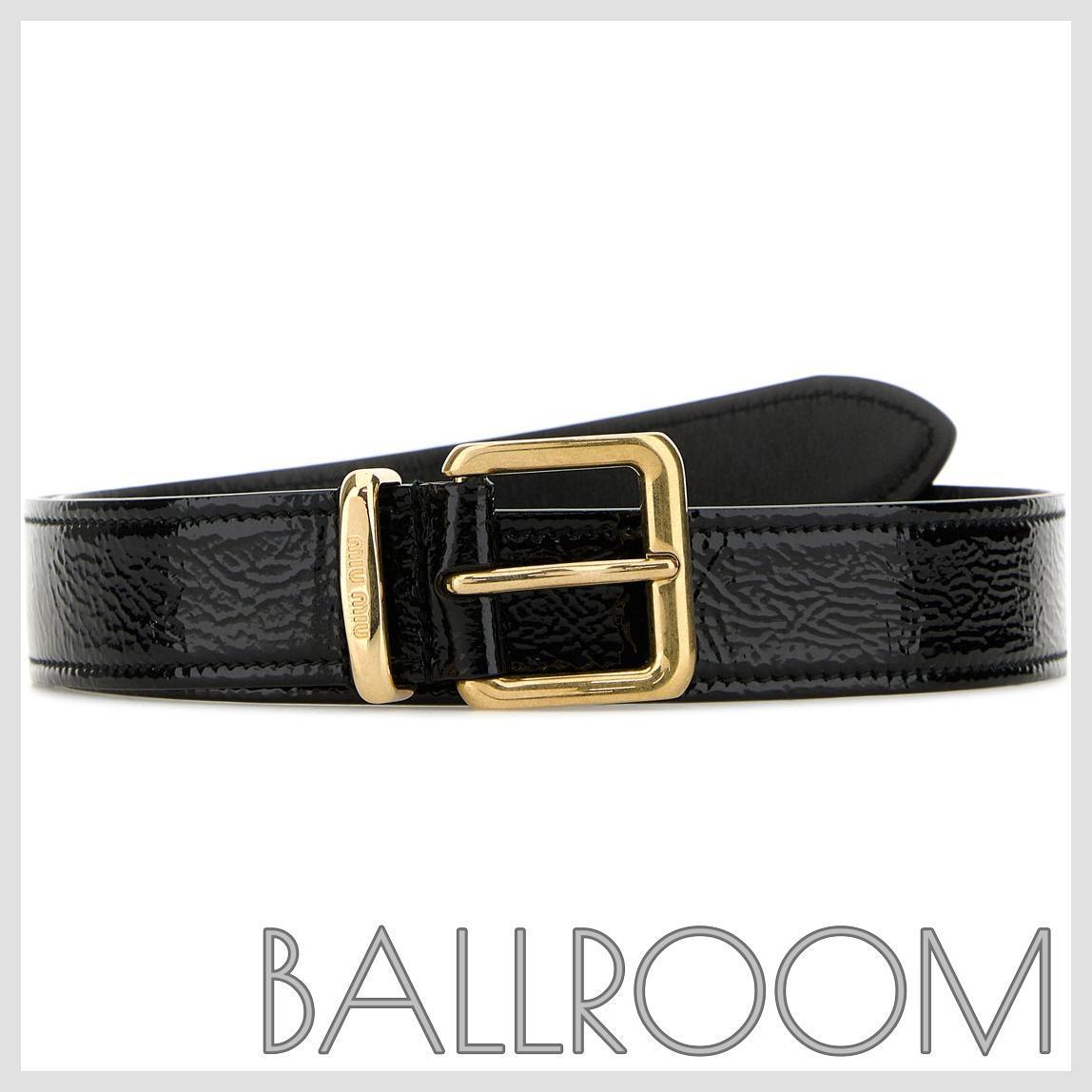 ベルト MIUMIU BLACK NAPLAK BELT