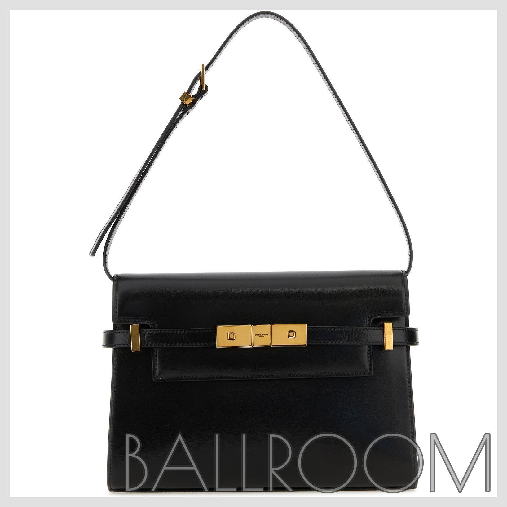 クラッチバッグ SAINT LAURENT BLACK LEATHER MANHATTAN CLUTCH