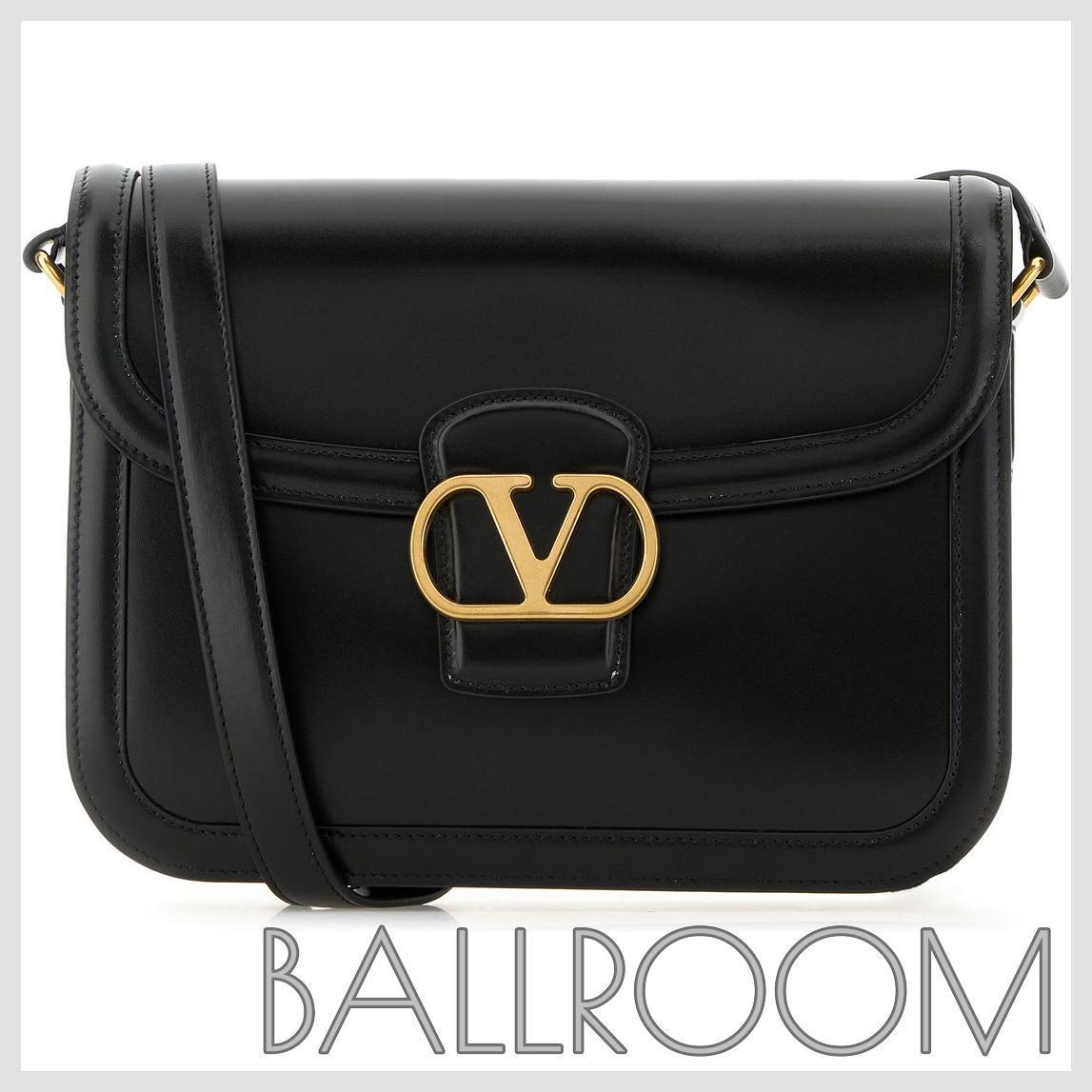 ショルダーバッグ・ポシェット VALENTINO BLACK LEATHER 9TO5 SHOULDER BAG