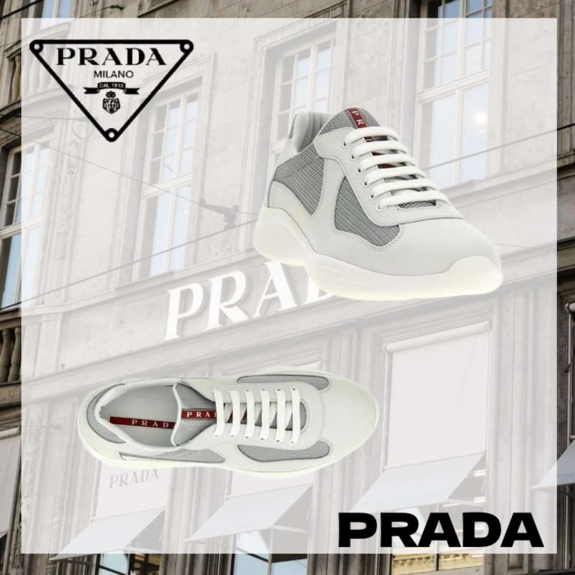 関税送料込 PRADA アメリカズ カップ スニーカー