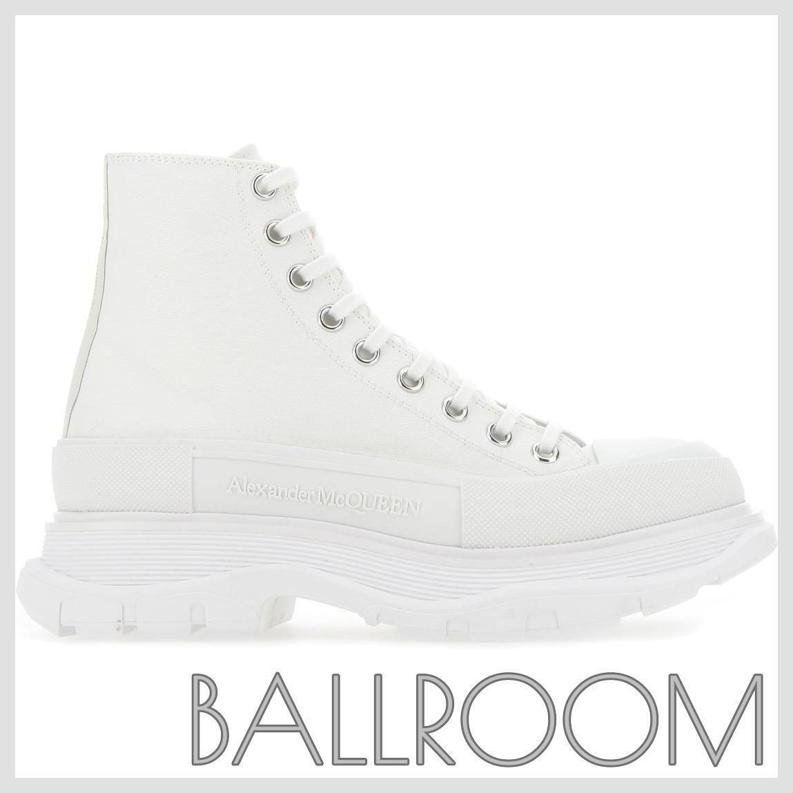 スニーカー ALEXANDER MCQUEEN WHITE CANVAS CANVAS SACK SNEAKERS