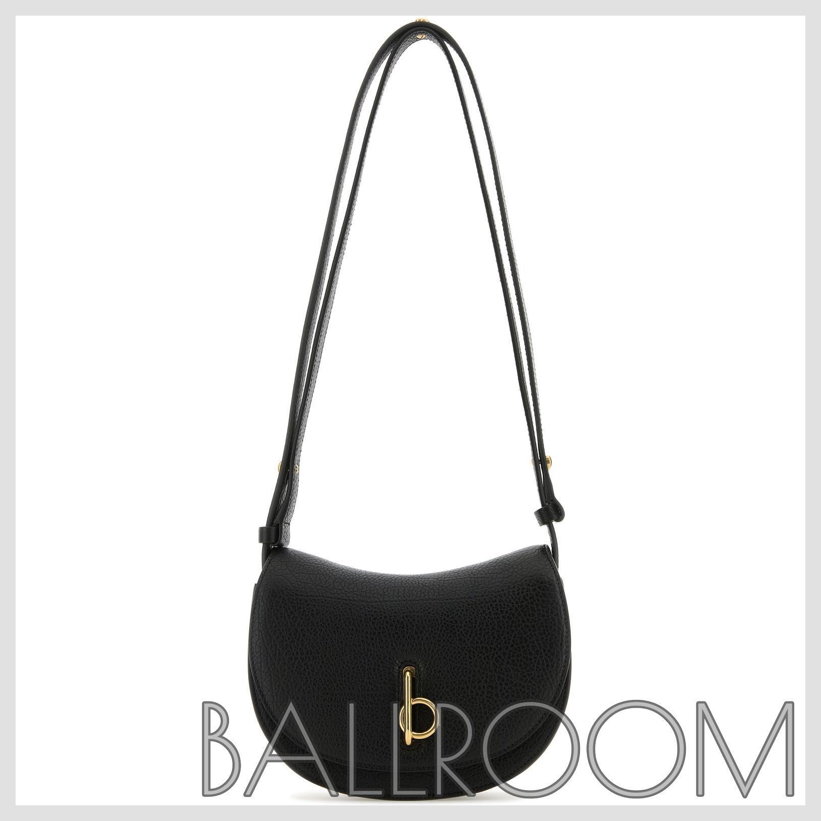 ショルダーバッグ・ポシェット BURBERRY BLACK LEATHER MINI ROCKING HORSE SHOULDER BAG