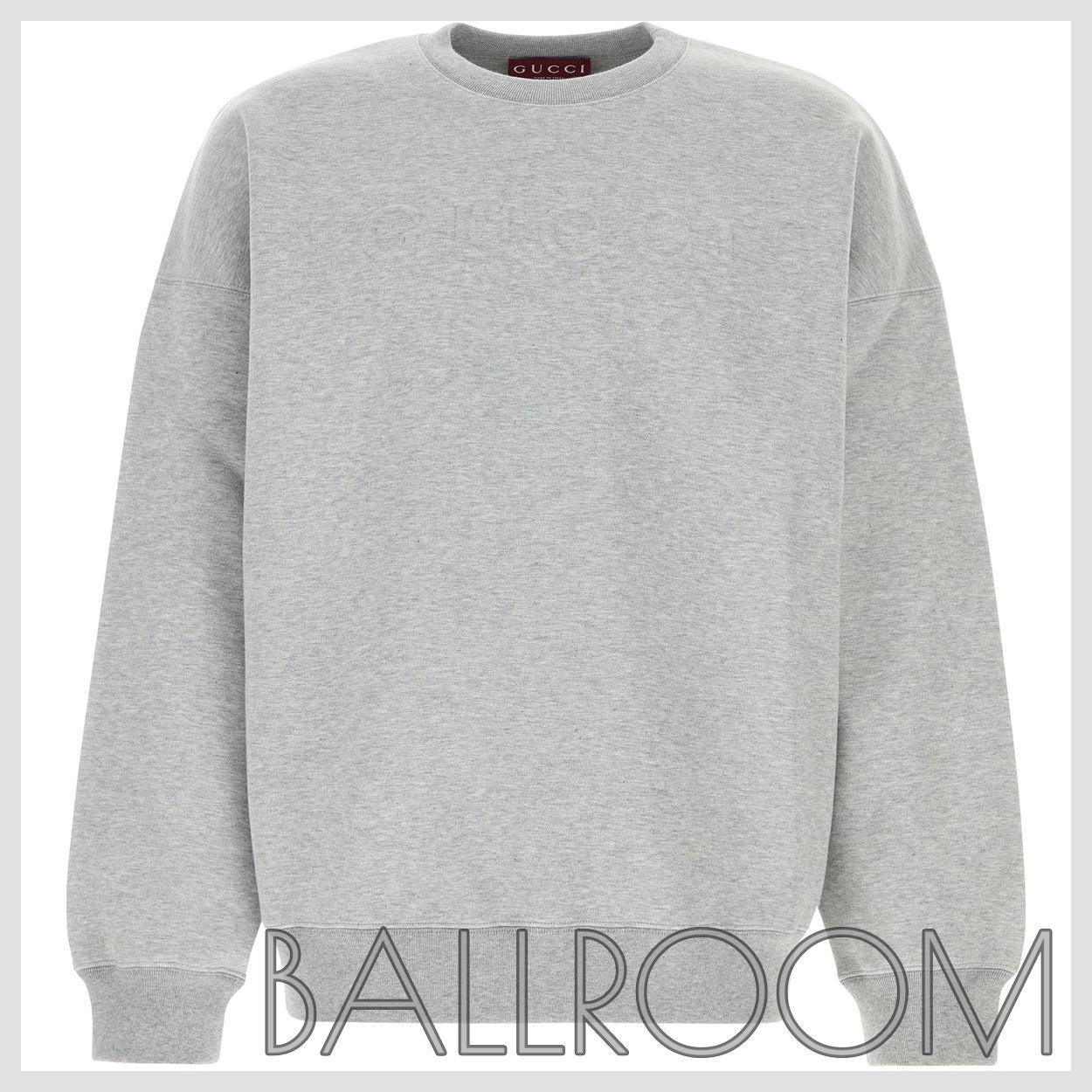スウェット・トレーナー GUCCI GREY COTTON BLEND OVERSIZE SWEATSHIRT