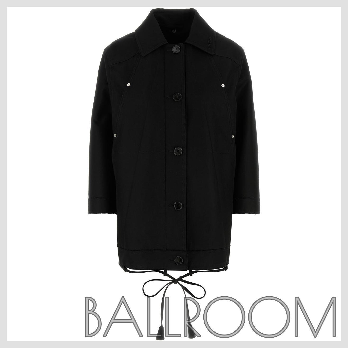 ジャケット GUCCI BLACK GABARDINE JACKET