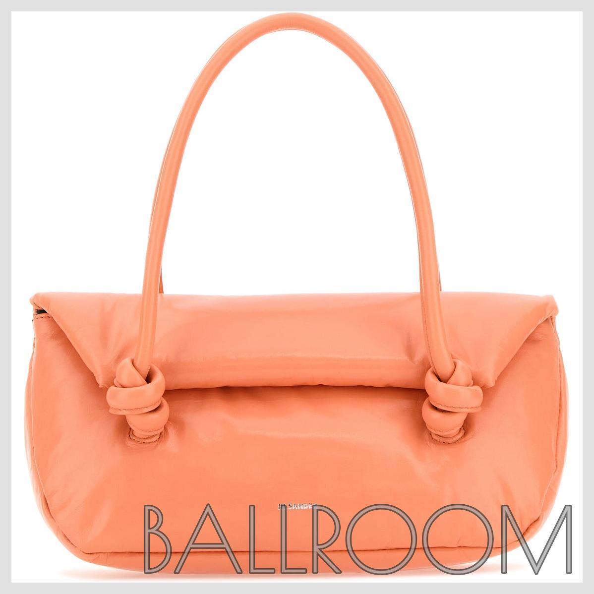 ハンドバッグ JIL SANDER PEACH LEATHER SMALL KNOT HANDLE HANDBAG