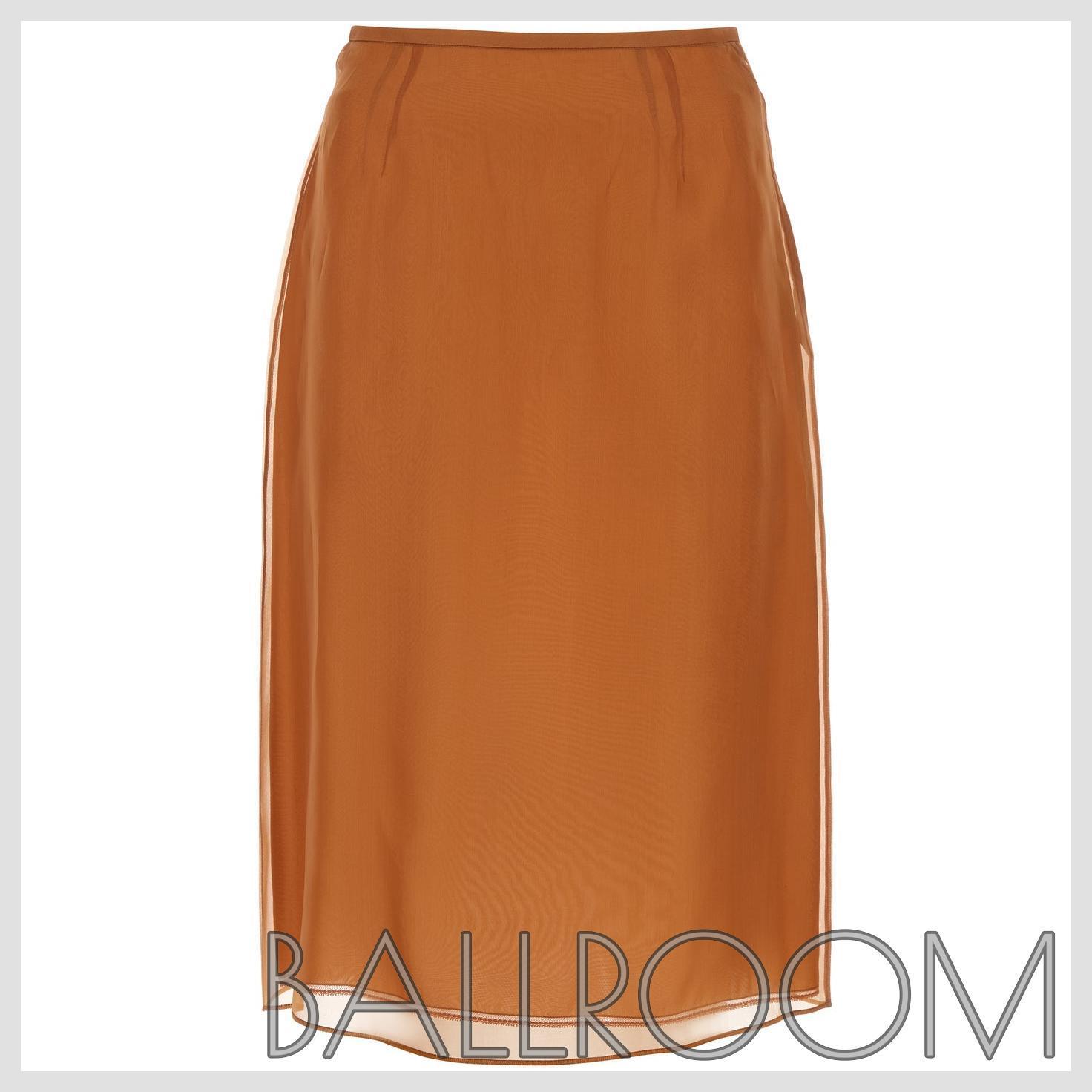 スカート PRADA COPPER ORGANZA SEE-THROUGH SKIRT