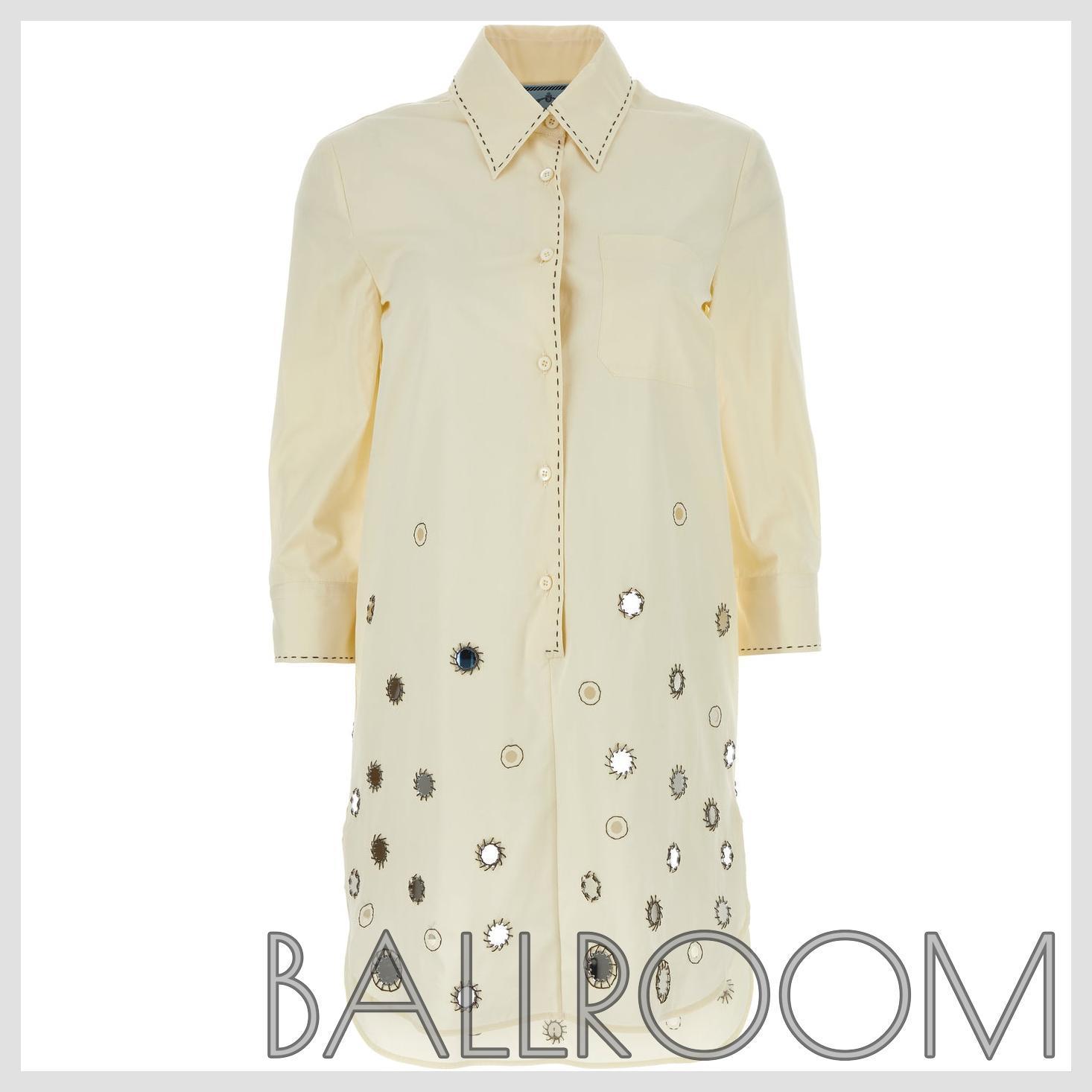ワンピース PRADA SAND COTTON SHIRT DRESS