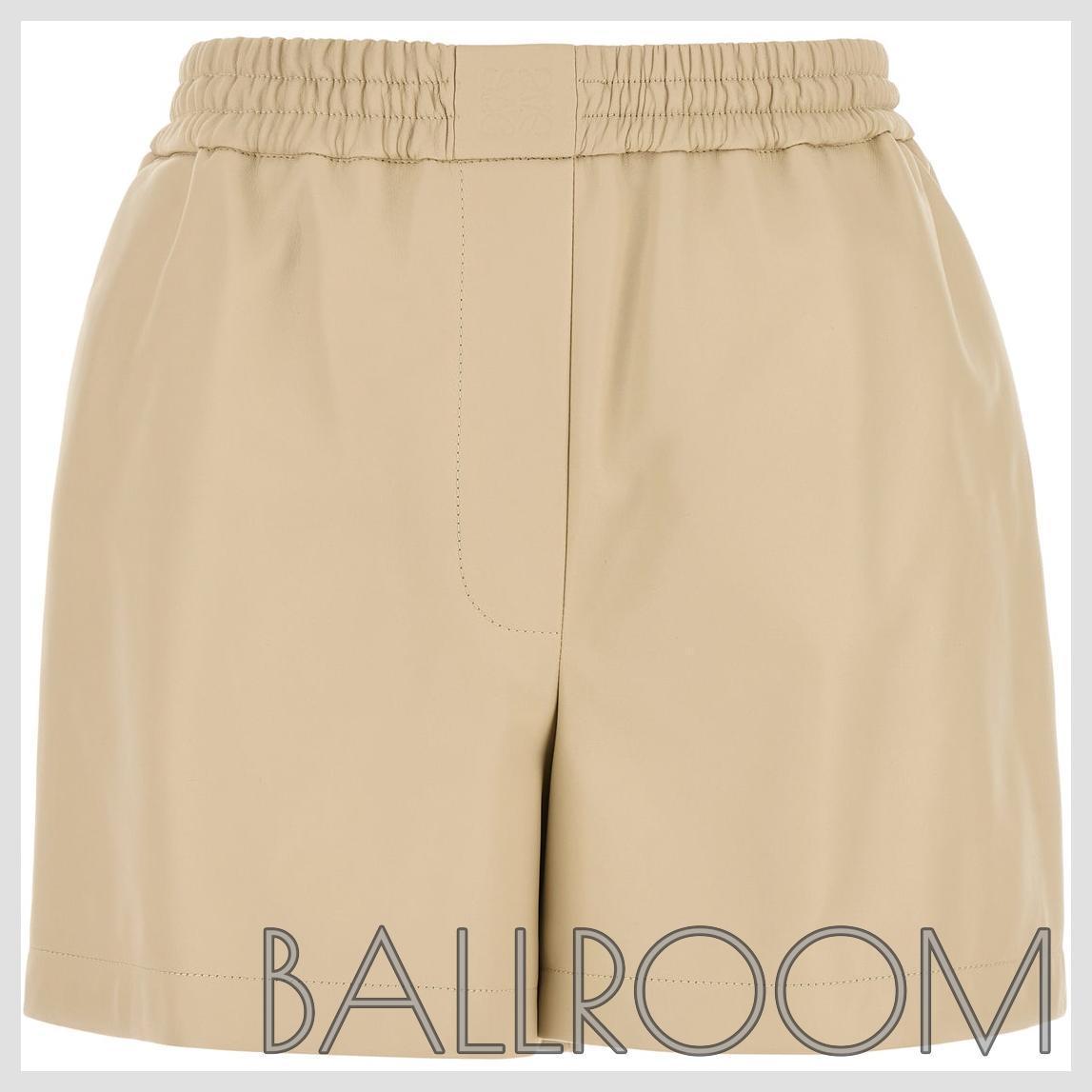 ショーツ LOEWE SAND LEATHER SHORTS
