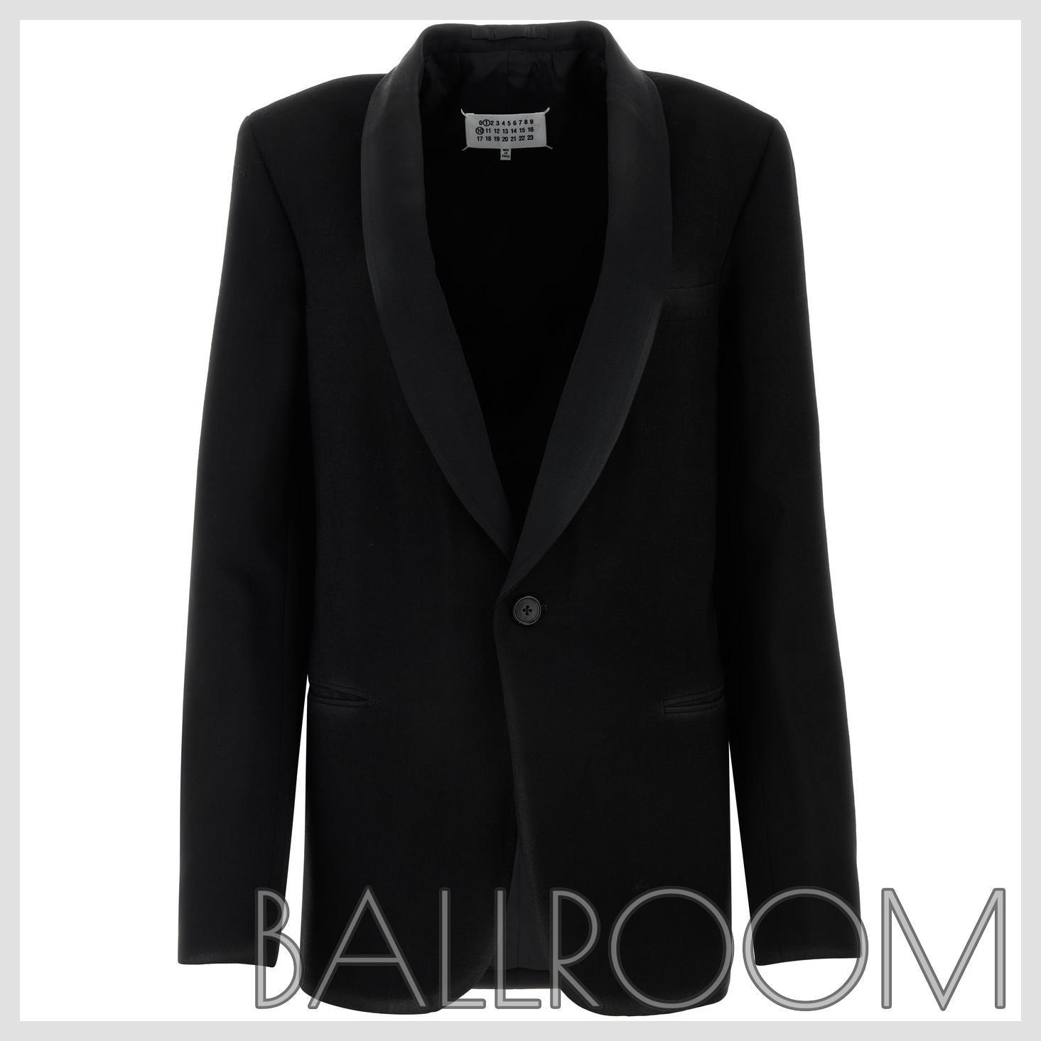 ジャケット MAISON MARGIELA BLACK GABARDINE BLAZER