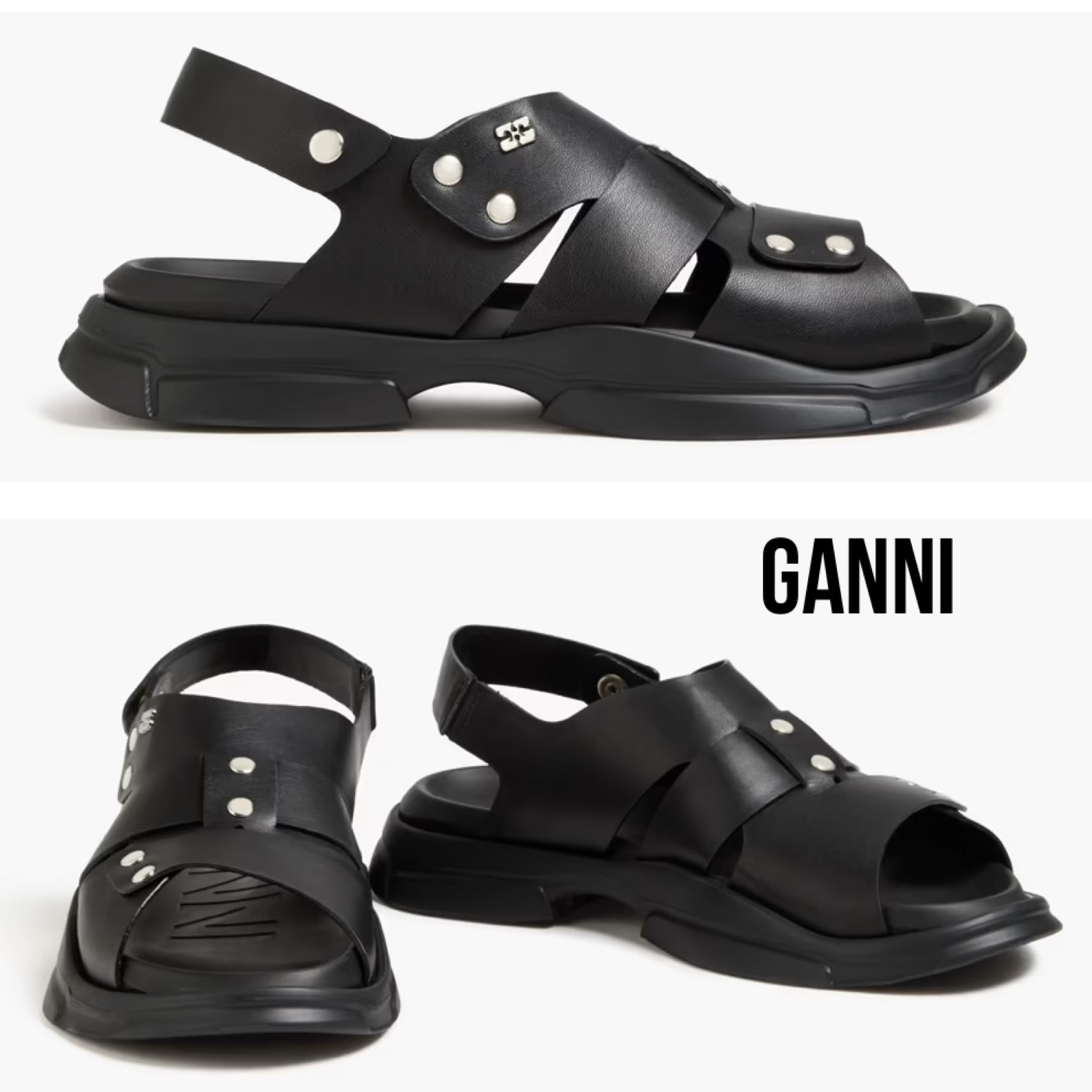 送料関税込み☆GANNI スリングバック サンダル