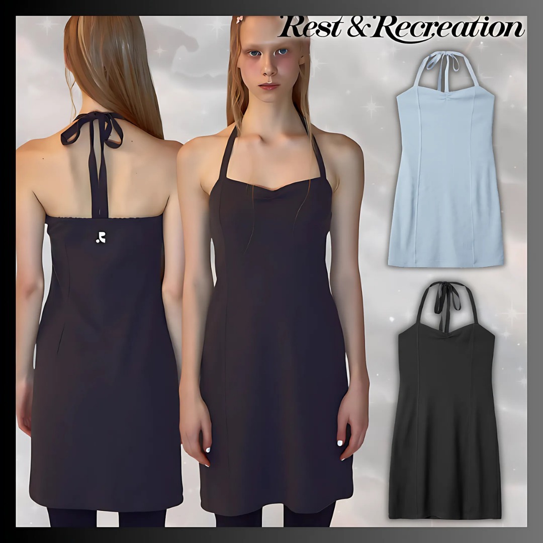 Rest&Recreation☆RR HALTER NECK MINI DRESS(2color)