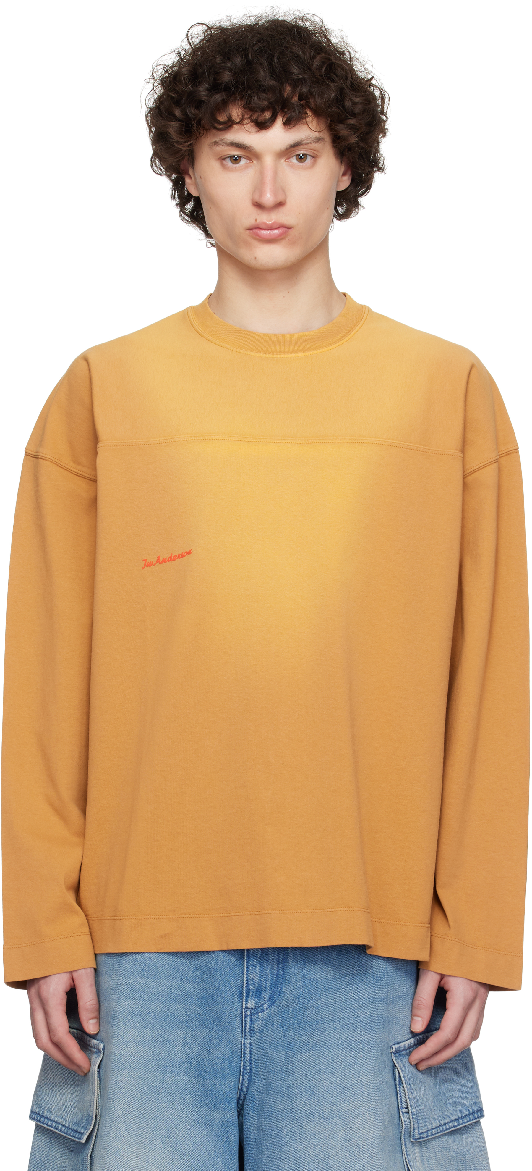 【関税込み】JW Anderson オレンジ 長袖Tシャツ