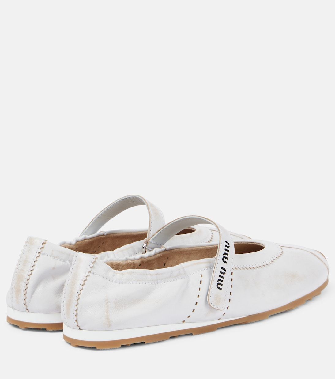 《フェミニンな逸品》【MiuMiu】メリージェーンフラットシューズ