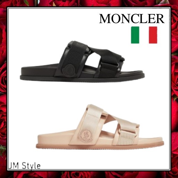直営店●MONCLER●モンサマーナッパレザースライダー