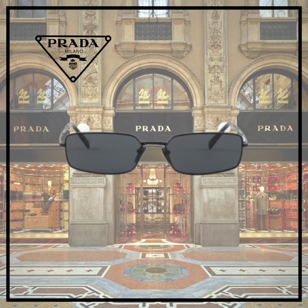 【PRADA】プラダ ロゴ サングラス★グレー ブラック