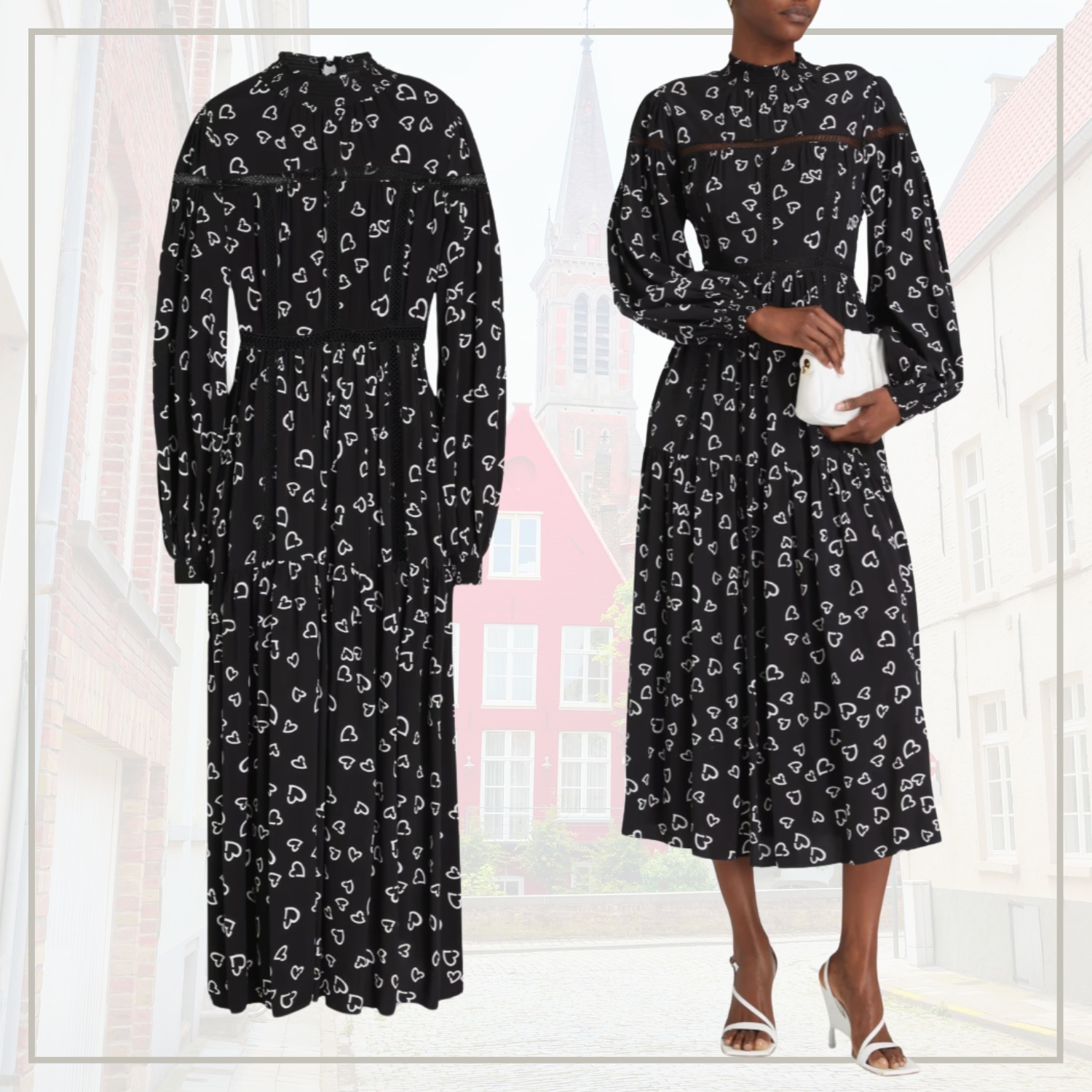 【完売必至】DIANE von FURSTENBERG クレープ ミディワンピース