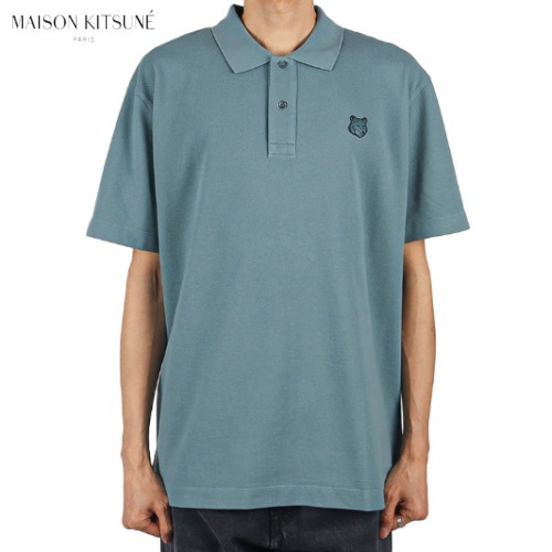 ポロシャツ MAISON KITSUNE 25SS BLUE BOLD FOX HEAD PATCH POLO TEE SHIRT