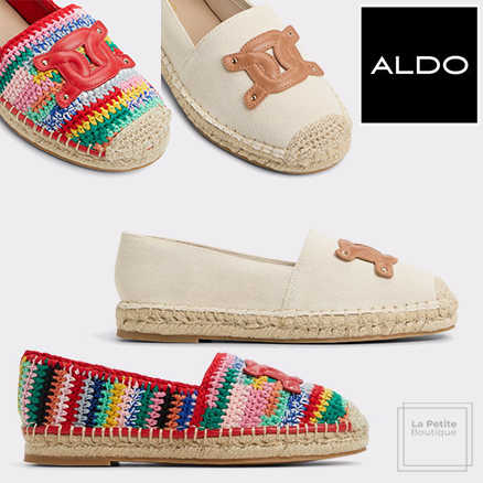 【ALDO】カラフルニット＆キャンバス エスパドリーユ スリッポン