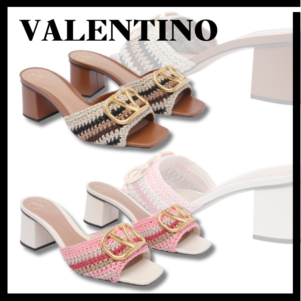 関税送料込☆【VALENTINO】Vロゴ シグネチャーサンダル