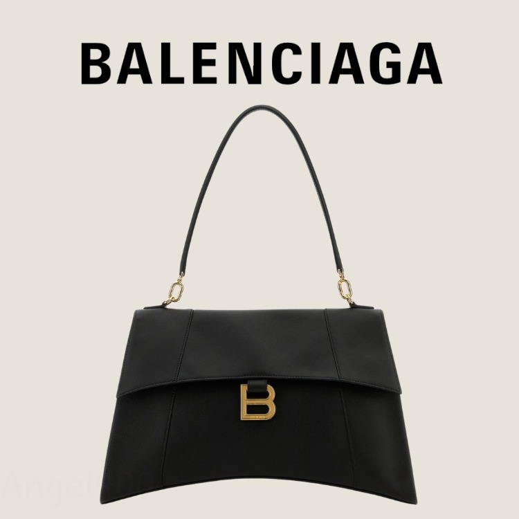 関税込 BALENCIAGA Hourglass レザーショルダーバッグ