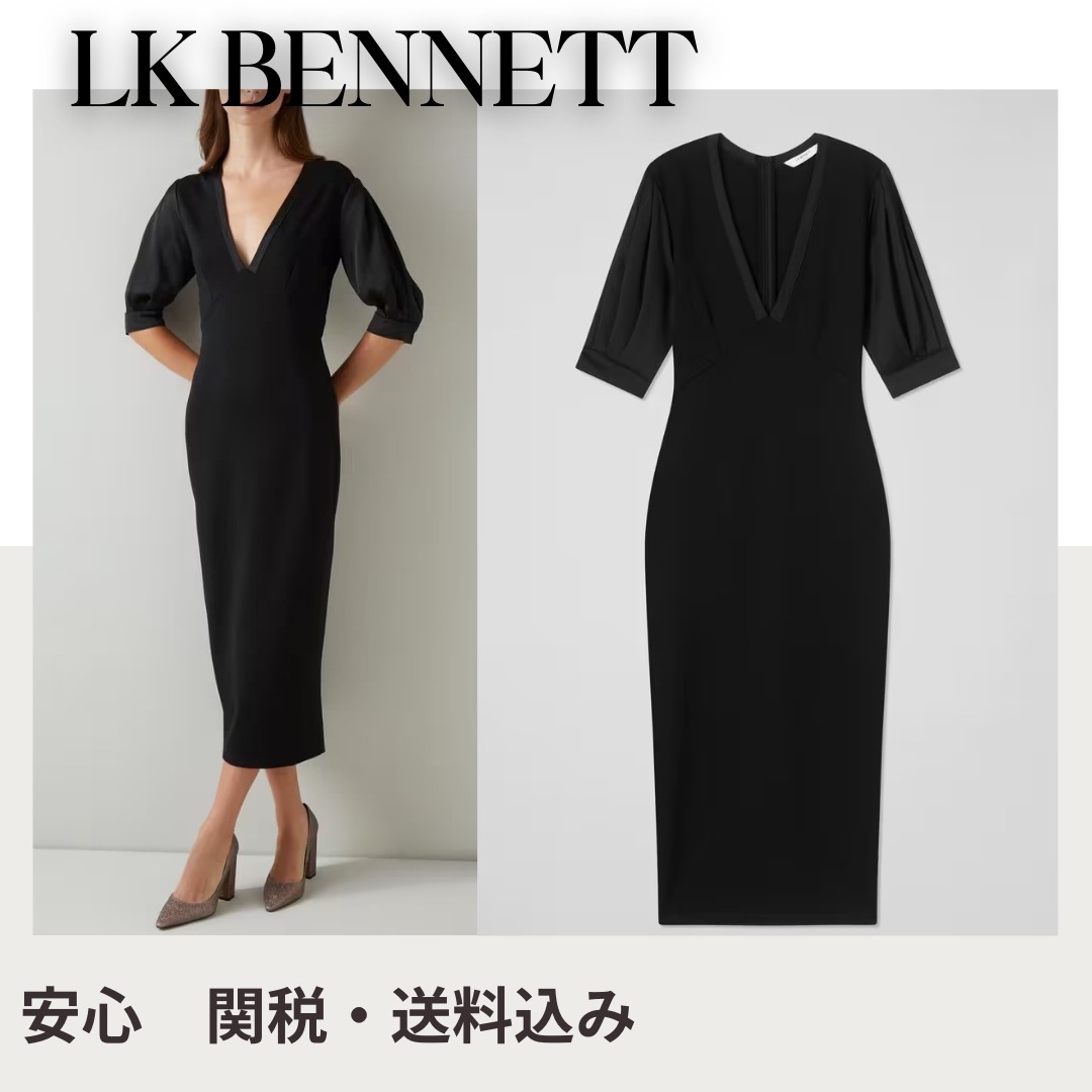 関税込【LK BENNETT】シンシア ブラック ドレス