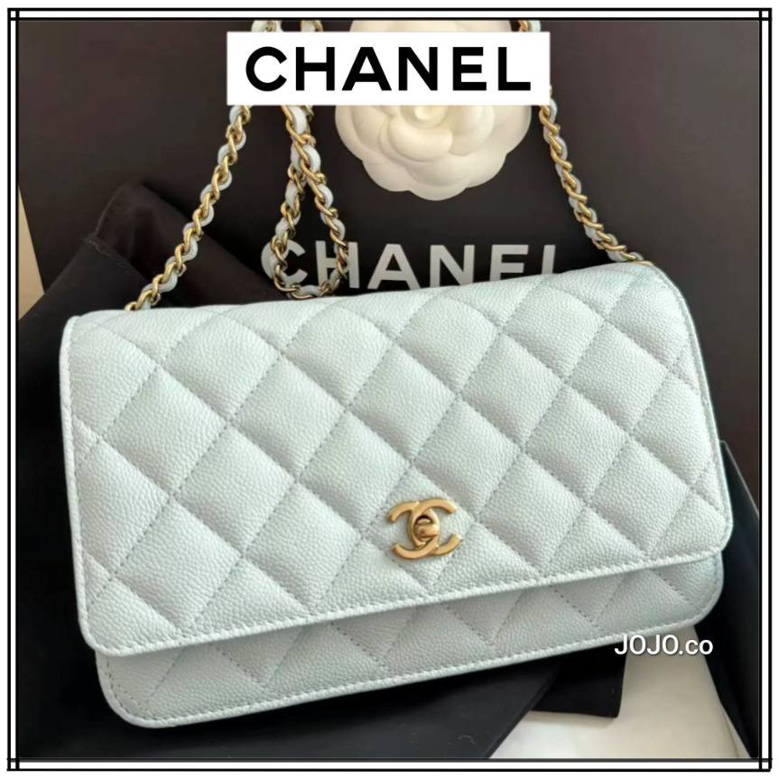 《優しいカラー♡》CHANELチェーン ウォレット