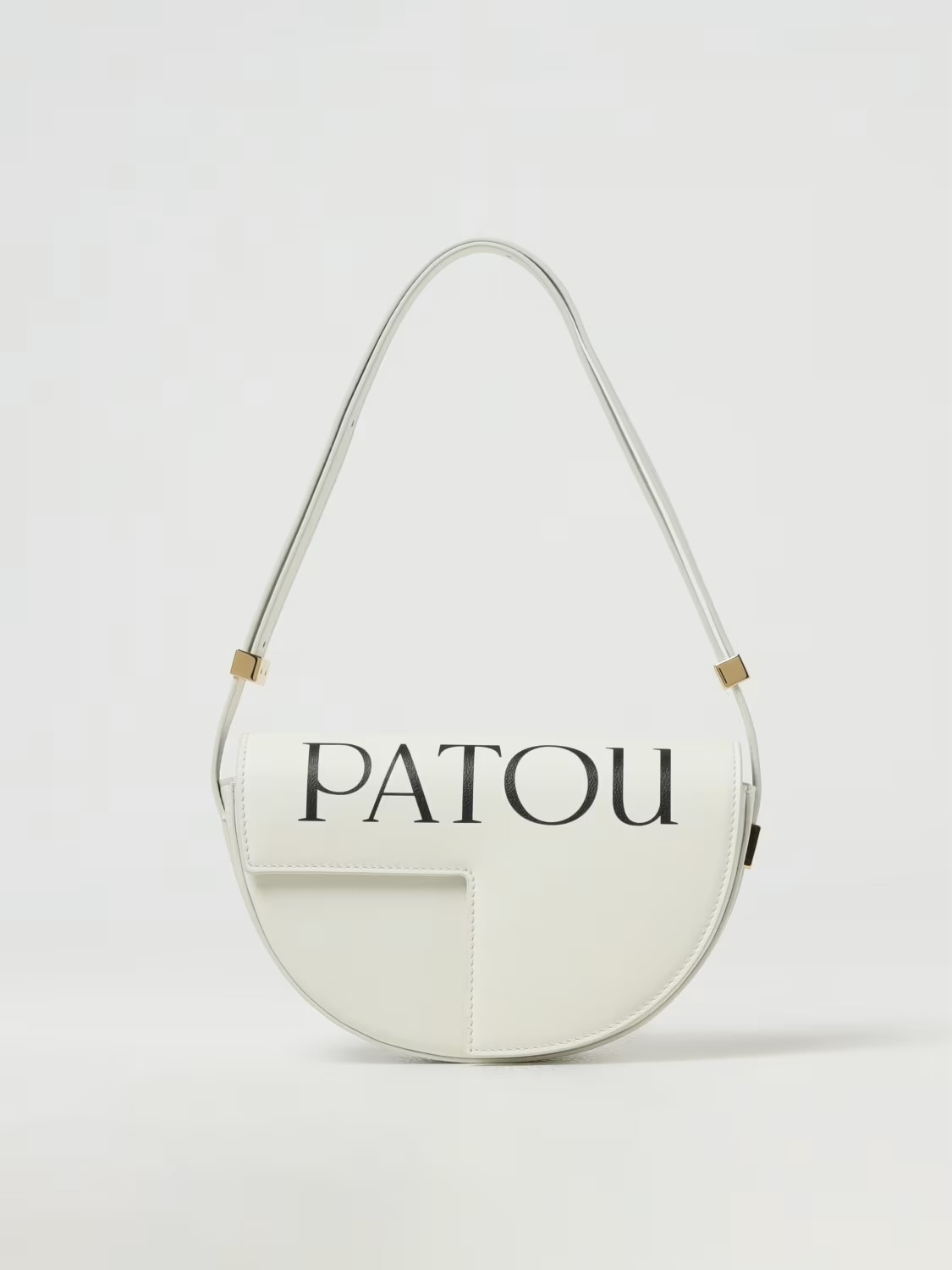 PATOU ロゴ レザーショルダーバッグ ホワイト