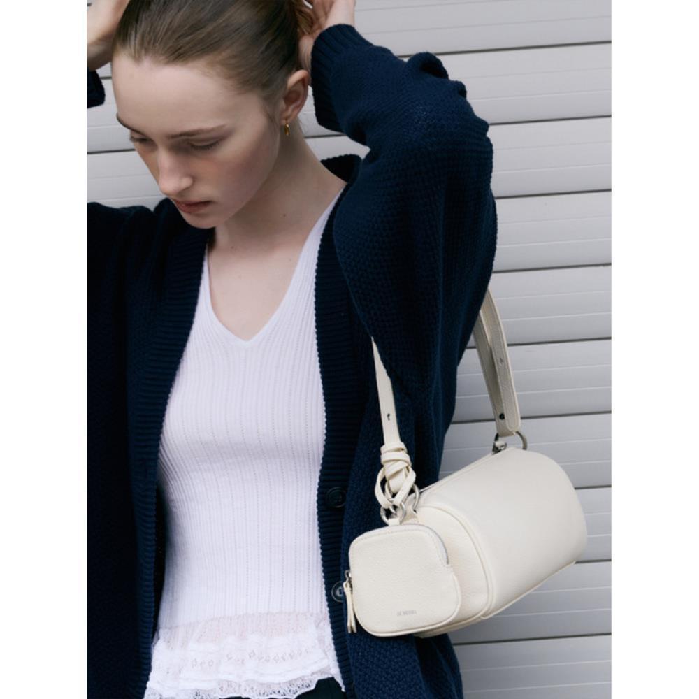 ★DE MERIEL★ Basset Round Bag Cream