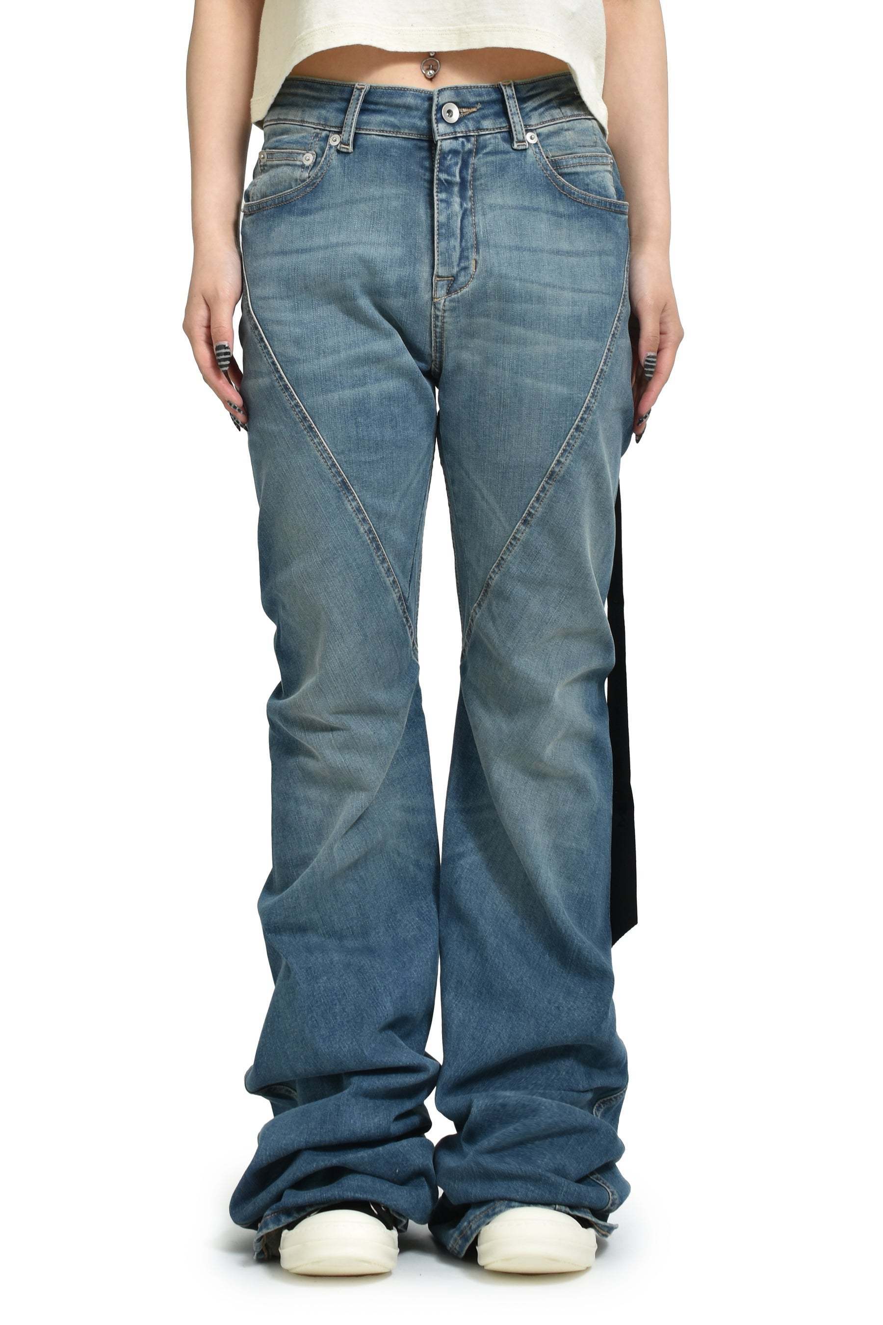 デニム・ジーパン Rick Owens DRKSHDW WOMEN. BIAS BOOTCUT / WASHED INDIGO