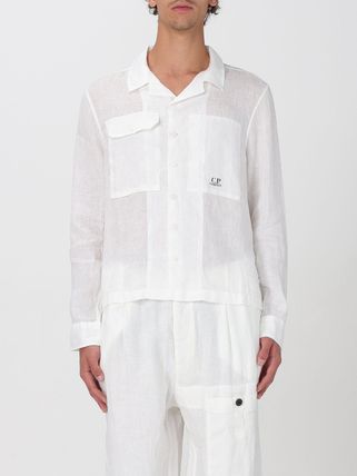 C.P. Company logo-patch Sleeve Detail Shirt | White | FARFETCH