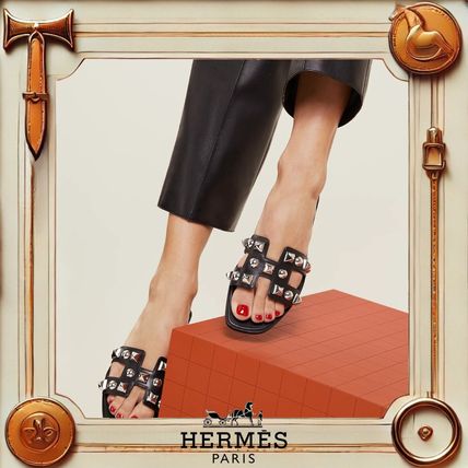 【上品☆】HERMES スタッズ Hカット Oran サンダル スタッズ HERMES Oran(エルメス オラン) - 海外通販のBUYMA