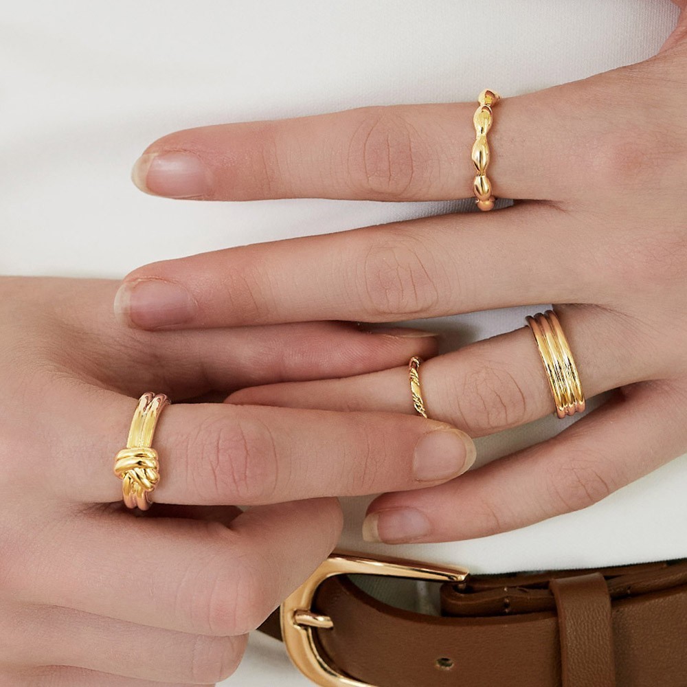 ★TOU★ [4SET] NC022 Bold&Bold Layered Ring