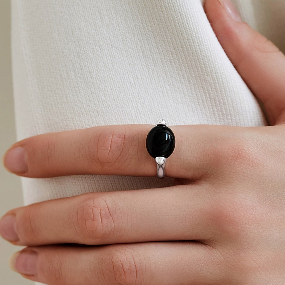★TOU★ [Silver925] NC018 Bold Onyx Ring
