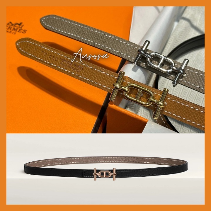 選べるカラー♪[HERMES] アンカー バックル リバーシブル13mm