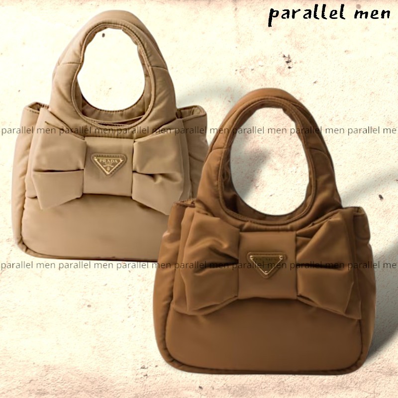 【PRADA】リボン付き パデッド Re-Nylon ミニバッグ 2way