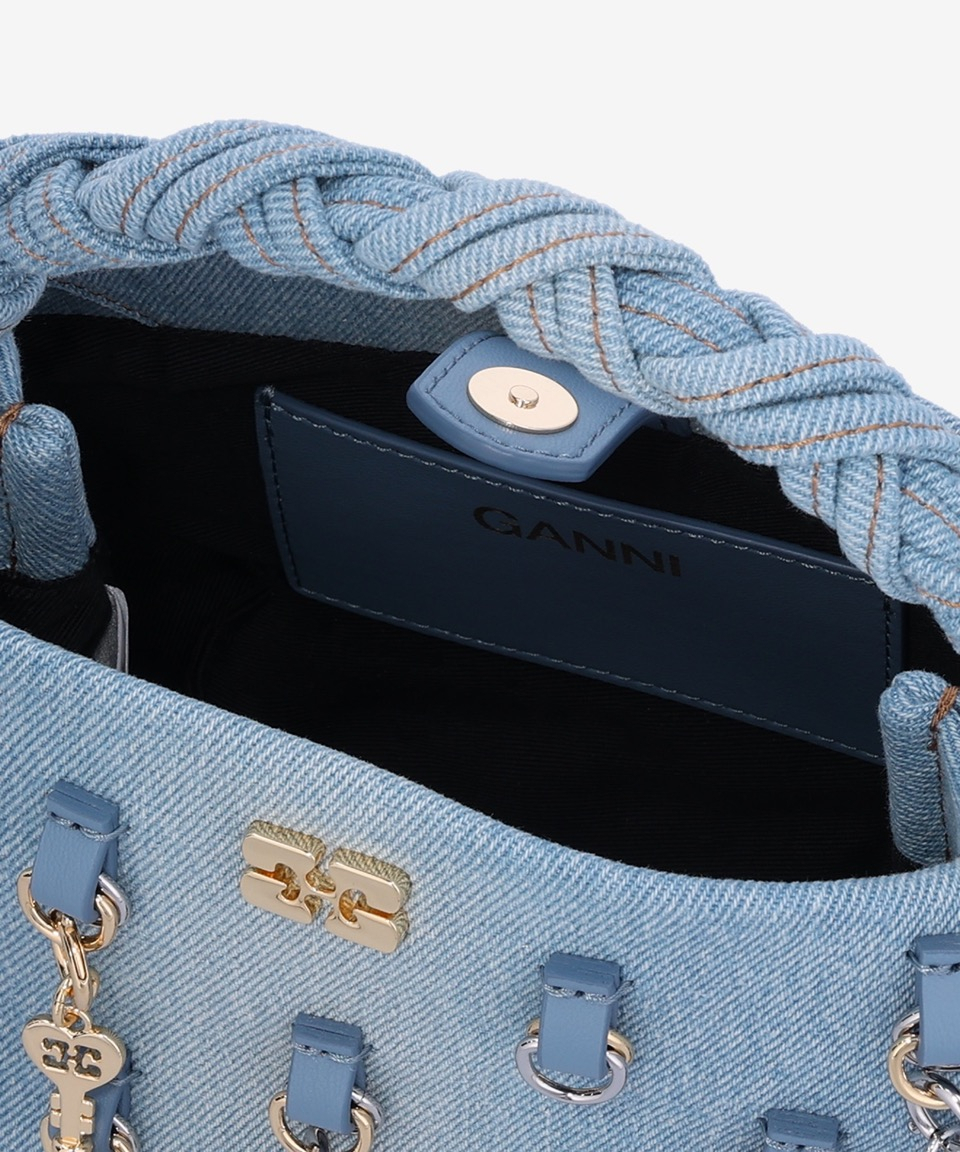 《GANNI》 DENIM MINI GANNI BOU BAG