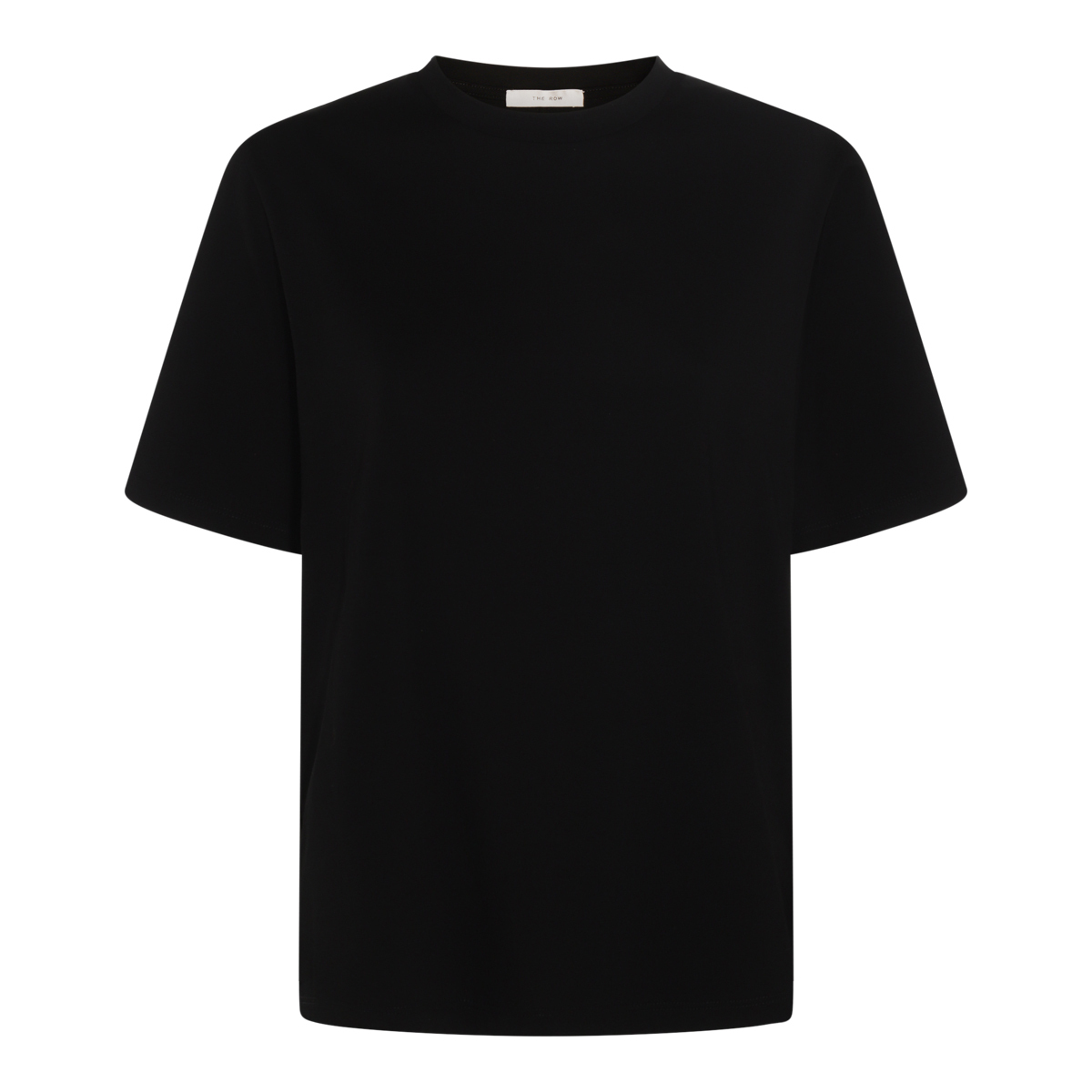 【関税・送料込み】THE ROW T-SHIRTS BLACK COTTON T.SHIRT