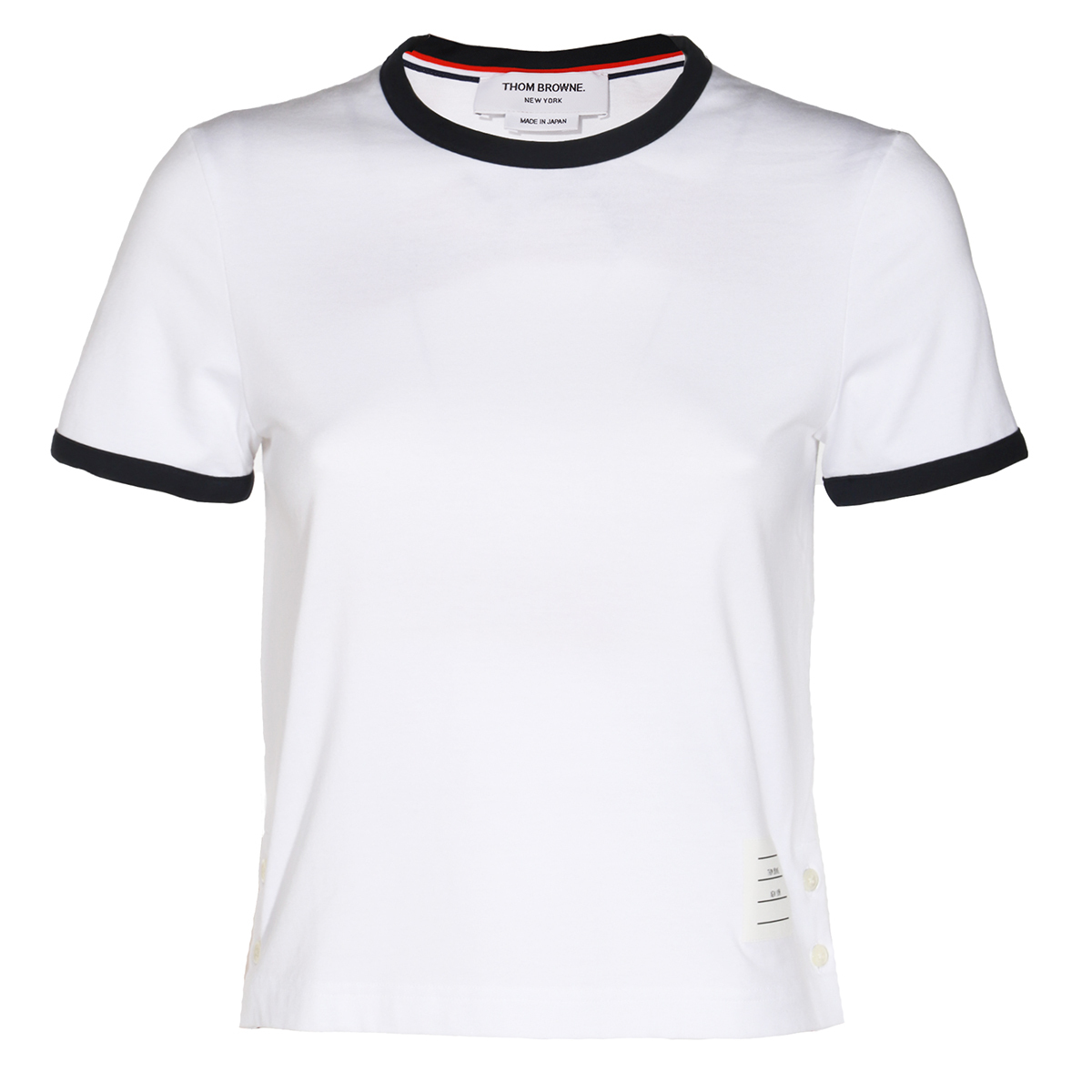 【関税・送料込み】THOM BROWNE T-SHIRTS WHITE COTTON T-SHIRT