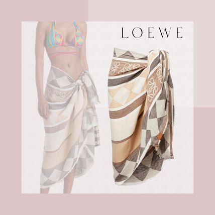 【Loewe】アナグラムコットンビーチカバーアップ LOEWE(ロエベ) 水着・ビーチグッズその他(レディース) - 海外