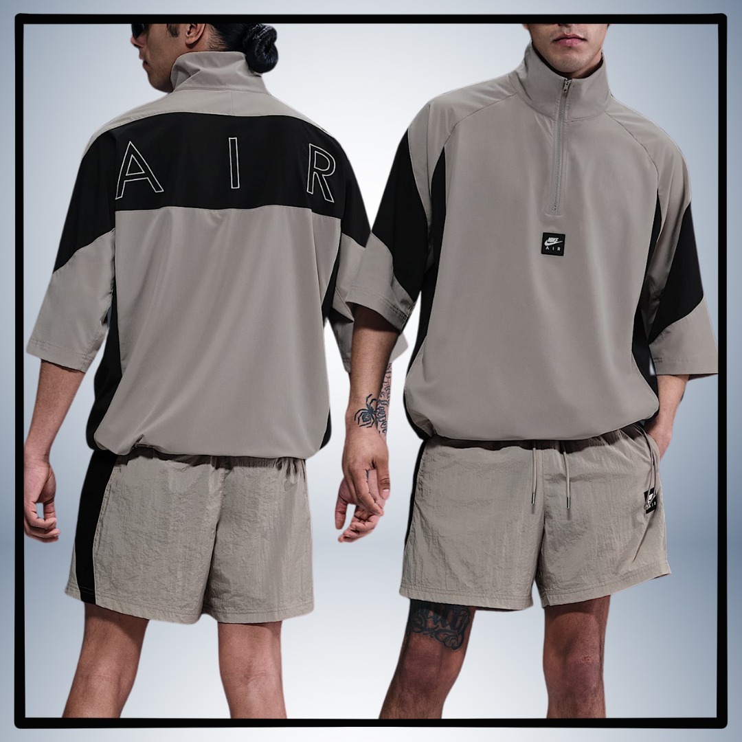 【Nike】Nike Air/Men's Short-Sleeve Top/ジップ半袖