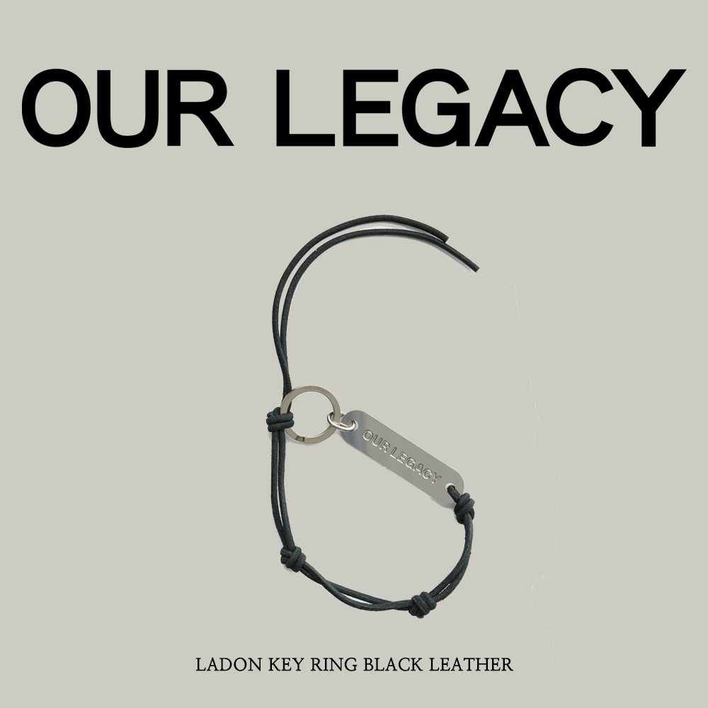 【OUR LEGACY】 LADON KEY RING BLACK LEATHER