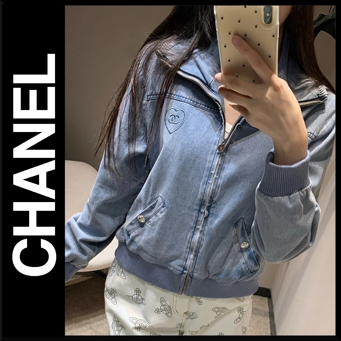 【25S★羽織るだけで格上げコーデ】CHANEL デニムジャケット